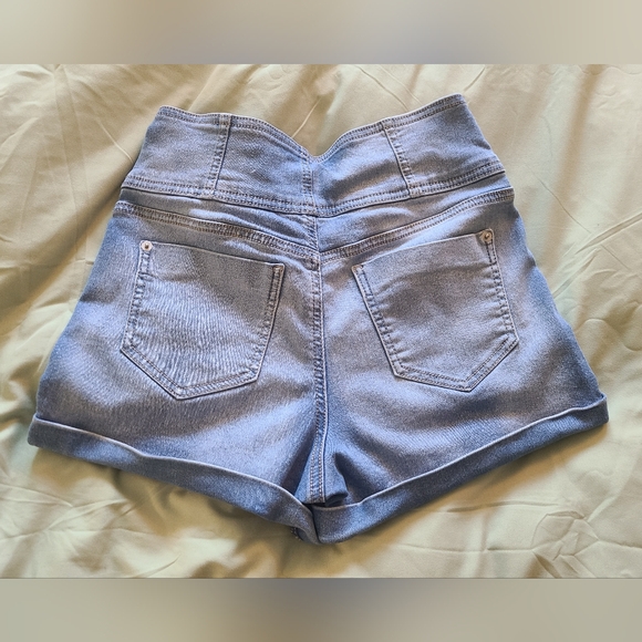 NOBO Stylish Light Blue High Rise Denim Shorts - Picture 2 of 3
